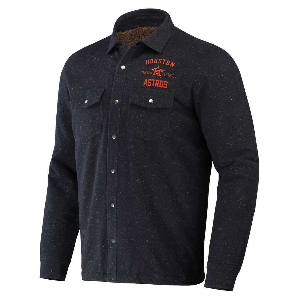 Houston Astros Darius Rucker Collection by Fanatics Ringstop Full-Snap Shacket - Black